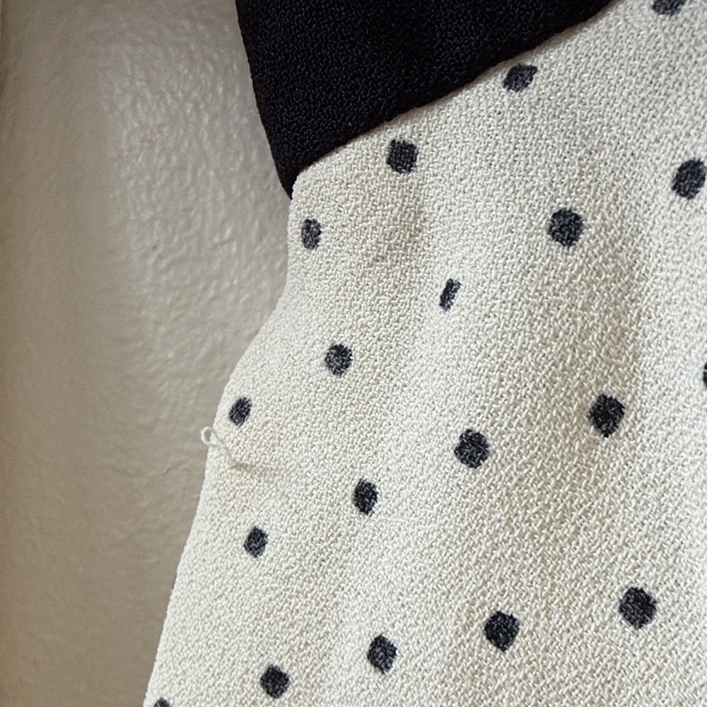 Vintage Young Edwardian by Arpeja Babydoll Mini Dress Polka Dot Flare Sleeves - Picture 9 of 14